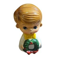 Vintage Blume Ceramic Choir Boy Figurine Christmas Wreath Holiday Decor Japan